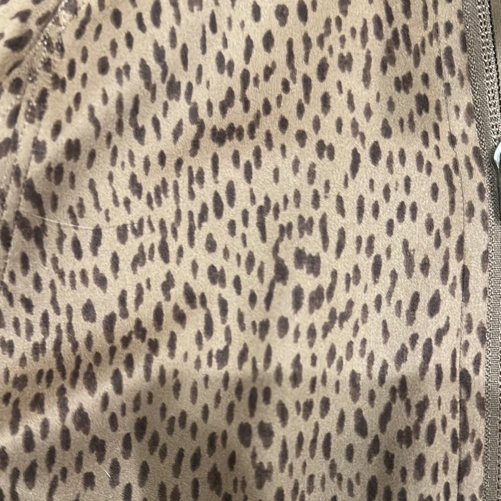 Athleta Salutation Full Zip Brown Pattern Jacket - Picture 4 of 4